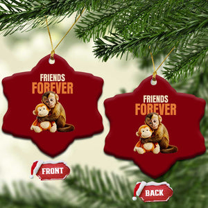 Friends Forever Viral Punch The Monkey Ceramic Ornament Cute Baby Monkey Hugging Plush Toy Best Friend Gift TS02 Print Your Wear