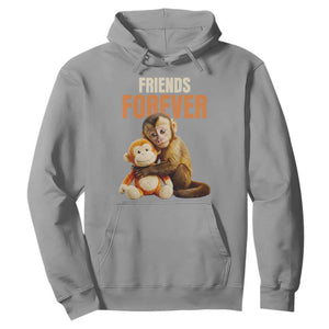 Friends Forever Viral Punch The Monkey Hoodie Cute Baby Monkey Hugging Plush Toy Best Friend Gift TS02 Sport Gray Print Your Wear