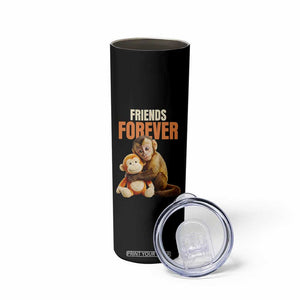 Friends Forever Viral Punch The Monkey Skinny Tumbler Cute Baby Monkey Hugging Plush Toy Best Friend Gift TS02 Print Your Wear