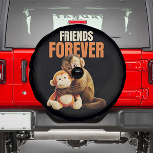 Friends Forever Viral Punch The Monkey Spare Tire Cover Cute Baby Monkey Hugging Plush Toy Best Friend Gift TS02 Black Print Your Wear