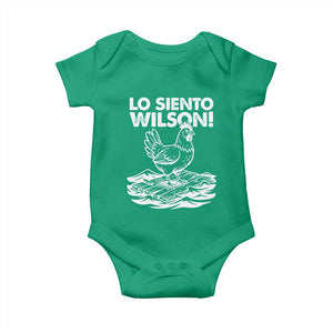 Lo Siento Wilson Funny Chicken Floating Meme Baby Onesie Viral Rooster Spanish Apology Trend TS02 Irish Green Print Your Wear
