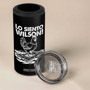 Lo Siento Wilson Funny Chicken Floating Meme 4 in 1 Can Cooler Tumbler Viral Rooster Spanish Apology Trend TS02 Print Your Wear