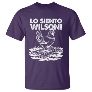 Lo Siento Wilson Funny Chicken Floating Meme T Shirt Viral Rooster Spanish Apology Trend TS02 Purple Print Your Wear