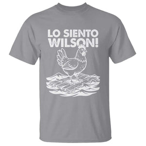 Lo Siento Wilson Funny Chicken Floating Meme T Shirt Viral Rooster Spanish Apology Trend TS02 Sport Gray Print Your Wear