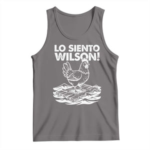 Lo Siento Wilson Funny Chicken Floating Meme Tank Top Viral Rooster Spanish Apology Trend TS02 Deep Heather Print Your Wear