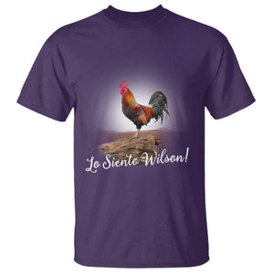 Lo Siento Wilson Funny Chicken Floating Meme T Shirt Dramatic Rooster Parody Spanish Apology TS02 Purple Print Your Wear