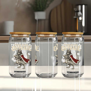 This Is an Outrage Royal Cat Glass Can Funny Princess Cat Riding Dragon Fantasy TS02 Print Your Wear