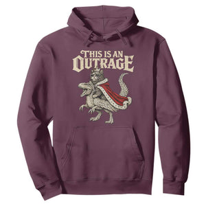 This Is an Outrage Royal Cat Hoodie Funny Princess Cat Riding Dragon Fantasy TS02 Maroon Print Your Wear