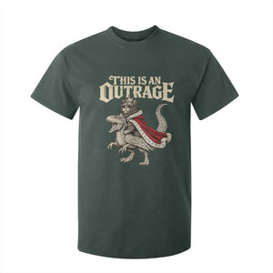 This Is an Outrage Royal Cat T Shirt For Kid Funny Princess Cat Riding Dragon Fantasy TS02 Dark Forest Green Print Your Wear