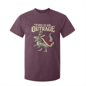 This Is an Outrage Royal Cat T Shirt For Kid Funny Princess Cat Riding Dragon Fantasy TS02 Maroon Print Your Wear
