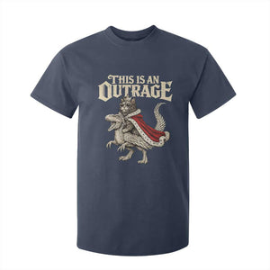 This Is an Outrage Royal Cat T Shirt For Kid Funny Princess Cat Riding Dragon Fantasy TS02 Navy Print Your Wear