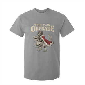 This Is an Outrage Royal Cat T Shirt For Kid Funny Princess Cat Riding Dragon Fantasy TS02 Sport Gray Print Your Wear