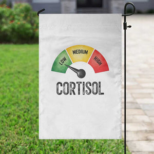 Funny Low Cortisol Stress Meter Garden Flag Low Medium High Anxiety Humor TS02 Print Your Wear