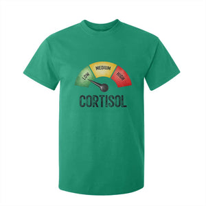 Funny Low Cortisol Stress Meter T Shirt For Kid Low Medium High Anxiety Humor TS02 Irish Green Print Your Wear
