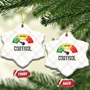 Funny Low Cortisol Stress Meter Ceramic Ornament Low Medium High Anxiety Humor TS02 Print Your Wear