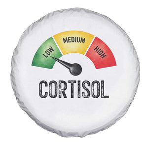 Funny Low Cortisol Stress Meter Spare Tire Cover Low Medium High Anxiety Humor TS02 Print Your Wear