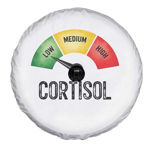Funny Low Cortisol Stress Meter Spare Tire Cover Low Medium High Anxiety Humor TS02 Print Your Wear