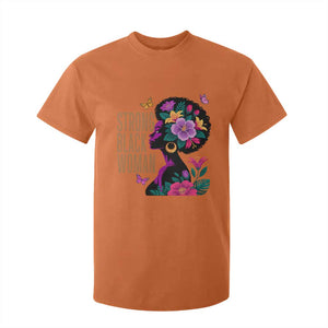 Strong Black Woman Floral Afro T Shirt For Kid Empowering Black Queen Pride Celebrating Melanin and Strength TS02 Orange Print Your Wear