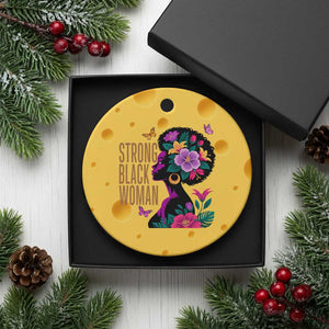 Strong Black Woman Floral Afro Ceramic Ornament Empowering Black Queen Pride Celebrating Melanin and Strength TS02 1pc Yellow Cheese Print Your Wear