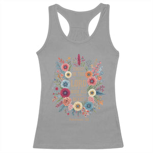 Trust in the Lord Proverbs 3:5 Floral Christian Racerback Tank Top Inspirational Bible Verse TS02 Sport Gray Print Your Wear