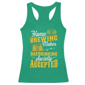 Funny Craft Crew Beer Homebrewers Racerback Tank Top Home Brewing Makes Day Drinking Socially Accepted Brewery Fans TS02 Irish Green Print Your Wear