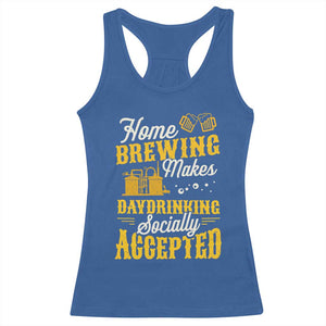 Funny Craft Crew Beer Homebrewers Racerback Tank Top Home Brewing Makes Day Drinking Socially Accepted Brewery Fans TS02 Royal Blue Print Your Wear