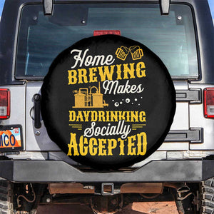 Funny Craft Crew Beer Homebrewers Spare Tire Cover Home Brewing Makes Day Drinking Socially Accepted Brewery Fans TS02 No hole Black Print Your Wear