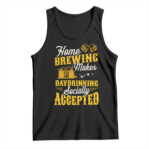 Funny Craft Crew Beer Homebrewers Tank Top Home Brewing Makes Day Drinking Socially Accepted Brewery Fans TS02 Black Print Your Wear