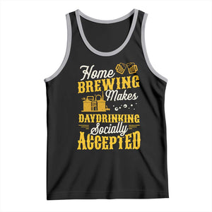 Funny Craft Crew Beer Homebrewers Tank Top Home Brewing Makes Day Drinking Socially Accepted Brewery Fans TS02 Black Athletic Heather Print Your Wear