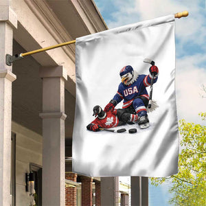 USA Eagle Vs Canada Loon Rivalry Graphic Garden Flag Funny Sports Fan Ice Hockey Game Day Supporter TS02 Print Your Wear