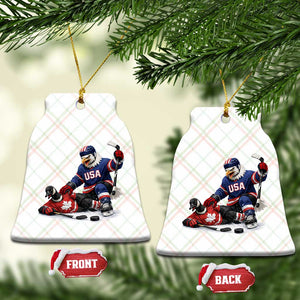 USA Eagle Vs Canada Loon Rivalry Graphic Ceramic Ornament Funny Sports Fan Ice Hockey Game Day Supporter TS02 Print Your Wear