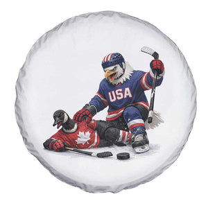 USA Eagle Vs Canada Loon Rivalry Graphic Spare Tire Cover Funny Sports Fan Ice Hockey Game Day Supporter TS02 Print Your Wear