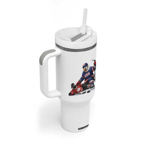 USA Eagle Vs Canada Loon Rivalry Graphic Tumbler With Handle Funny Sports Fan Ice Hockey Game Day Supporter TS02 Print Your Wear