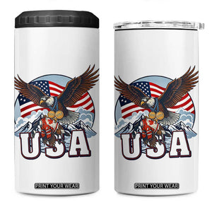 USA 1980 2026 American Eagle vs Canada Loon 4 in 1 Can Cooler Tumbler Vintage Champs Retro Game Day Hockey Sports Fan TS02 One Size: 16 oz White Print Your Wear