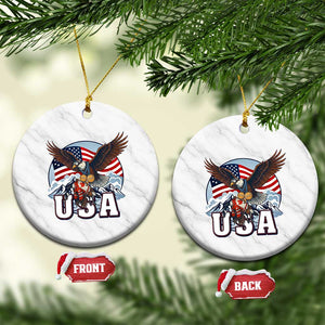 USA 1980 2026 American Eagle vs Canada Loon Ceramic Ornament Vintage Champs Retro Game Day Hockey Sports Fan TS02 1pc White Marble Print Your Wear