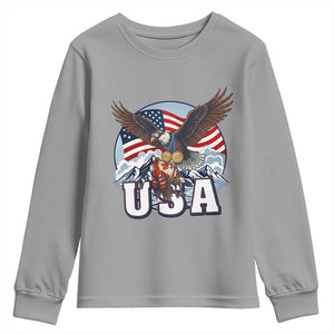 USA 1980 2026 American Eagle vs Canada Loon Youth Sweatshirt Vintage Champs Retro Game Day Hockey Sports Fan TS02 Sport Gray Print Your Wear
