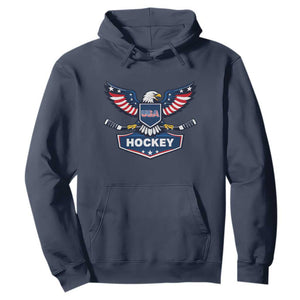 Screaming American Eagle Hockey Pride Graphic Hoodie Proud USA Ice Sticks Sports Fan TS02 Navy Print Your Wear