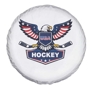 Screaming American Eagle Hockey Pride Graphic Spare Tire Cover Proud USA Ice Sticks Sports Fan TS02 Print Your Wear
