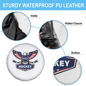 Screaming American Eagle Hockey Pride Graphic Spare Tire Cover Proud USA Ice Sticks Sports Fan TS02 Print Your Wear