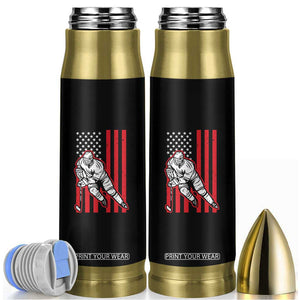 Patriotic American Flag Ice Hockey Player Bullet Tumbler Stars And Stripes Sports Graphic TS02 Black Print Your Wear