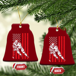 Patriotic American Flag Ice Hockey Player Ceramic Ornament Stars And Stripes Sports Graphic TS02 Print Your Wear