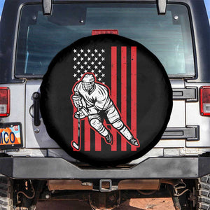 Patriotic American Flag Ice Hockey Player Spare Tire Cover Stars And Stripes Sports Graphic TS02 No hole Black Print Your Wear