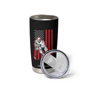 Patriotic American Flag Ice Hockey Player Tumbler Cup Stars And Stripes Sports Graphic TS02 Print Your Wear