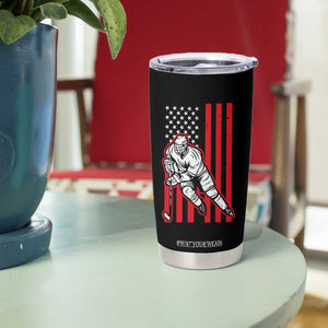 Patriotic American Flag Ice Hockey Player Tumbler Cup Stars And Stripes Sports Graphic TS02 Print Your Wear