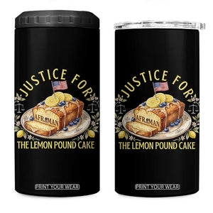 Justice for the Lemon Pound Cake Vintage 4 in 1 Can Cooler Tumbler Funny Viral Meme Dessert Parody Rap Fans TS02 One Size: 16 oz Black Print Your Wear