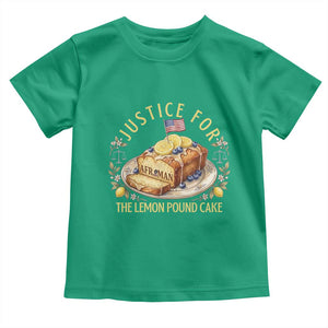 Justice for the Lemon Pound Cake Vintage Toddler T Shirt Funny Viral Meme Dessert Parody Rap Fans TS02 Irish Green Print Your Wear