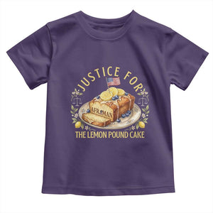 Justice for the Lemon Pound Cake Vintage Toddler T Shirt Funny Viral Meme Dessert Parody Rap Fans TS02 Purple Print Your Wear