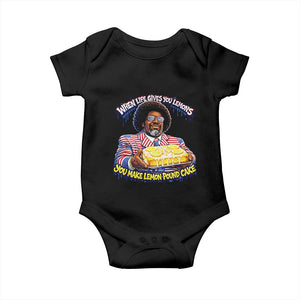 When Life Gives You Lemons Make Lemon Pound Cake Funny Meme Baby Onesie Viral Hip Hop Humor Parody for Rap Fans TS02 Black Print Your Wear