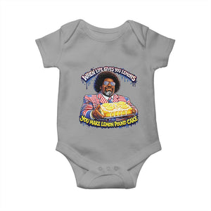When Life Gives You Lemons Make Lemon Pound Cake Funny Meme Baby Onesie Viral Hip Hop Humor Parody for Rap Fans TS02 Sport Gray Print Your Wear