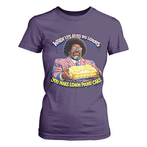 When Life Gives You Lemons Make Lemon Pound Cake Funny Meme T Shirt For Women Viral Hip Hop Humor Parody for Rap Fans TS02 Purple Print Your Wear